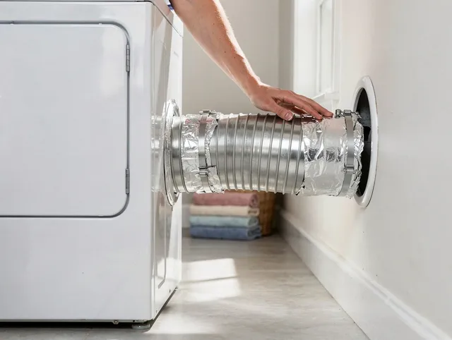 Professional dryer vent hose installation by Scituate Dryer Vent Cleaning in Scituate